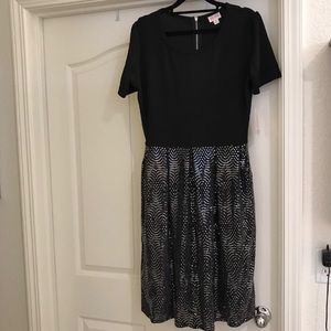 LulaRoe shiny Amelia dress